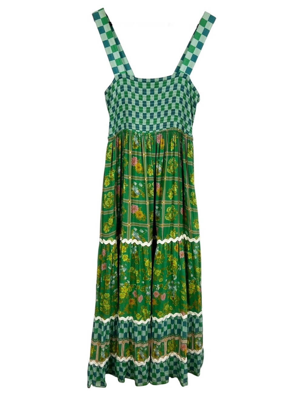 Spell Flora Strappy Maxi Dress in Citrus Crush Women's Size Medium
